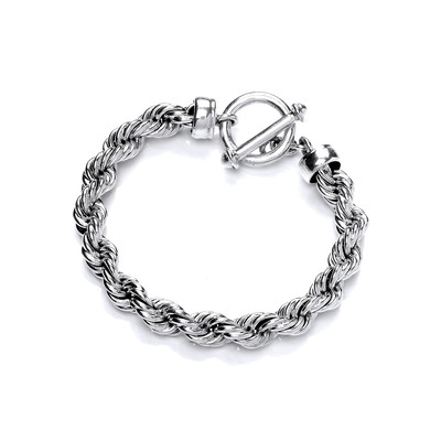 Classic Sterling Silver Rope Bracelet