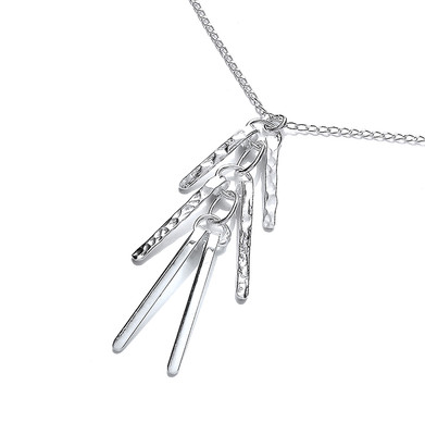 Delicate Silver Bars Necklace