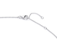 Round Surround Silver and Cubic Zirconia Necklace