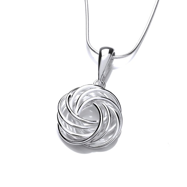 Silver Swirly Curly Pendant