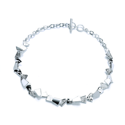 Silver Trapeze Necklace