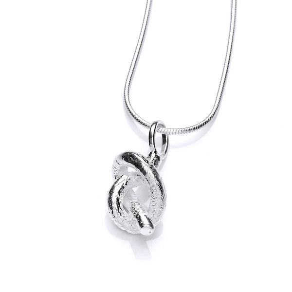 Silver Love Knot Pendant with Chain