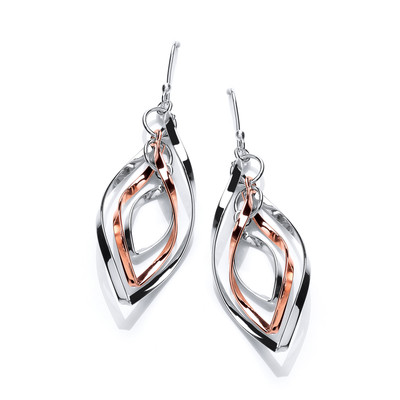 Silver and Copper Windchime Earrings