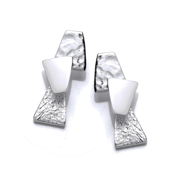 Silver Trapeze Earrings