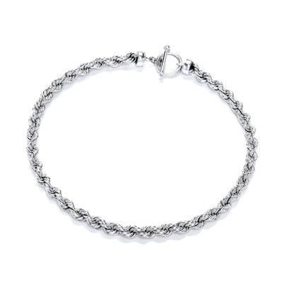 Sterling Silver Classic Rope Necklace