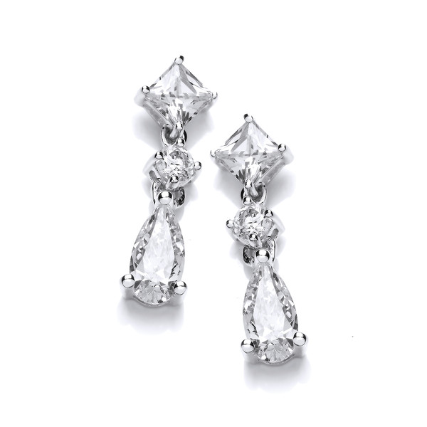 Cubic Zirconia Victorian Glamour Earrings