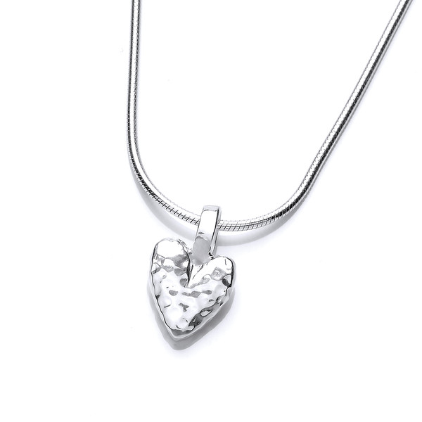 Tiny Silver Heart Pendant with a Silver Chain