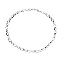 Elegant Silver Ovals Necklace