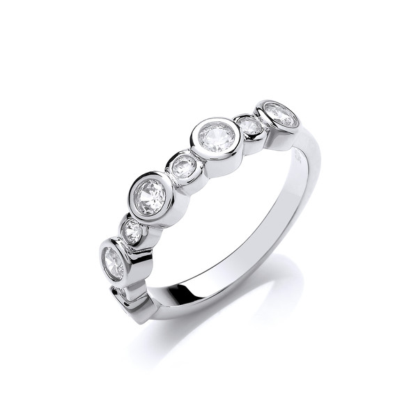 Cubic Zirconia Solitaire Mix Ring