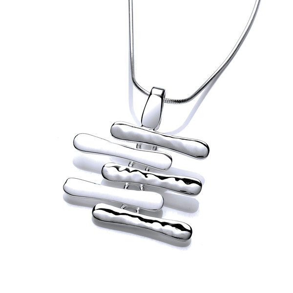 Silver Steps Pendant without Chain
