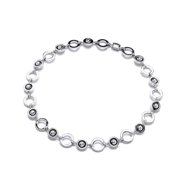 Silver Saturn's Rings Necklace