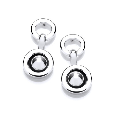 Silver Saturn's Rings Earrings