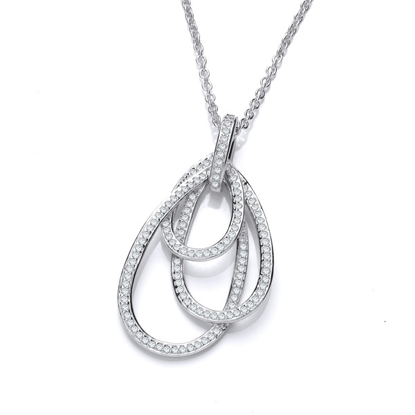 All the Loops Silver and CZ Pendant without Chain