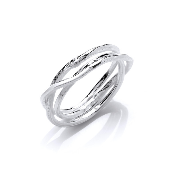 Fine Strands Silver Ring