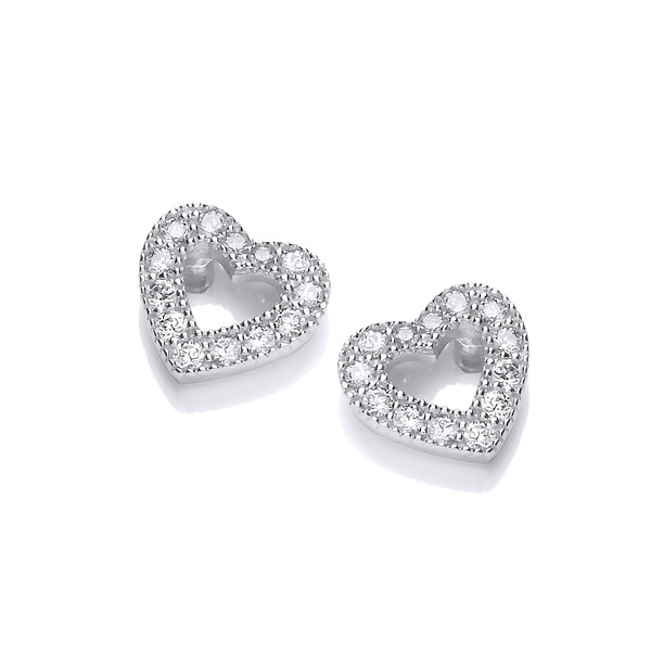 Diddy Cubic Zirconia Heart Earrings