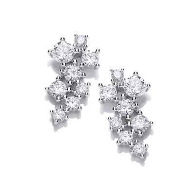 Silver & Cubic Zirconia Constellation Earrings
