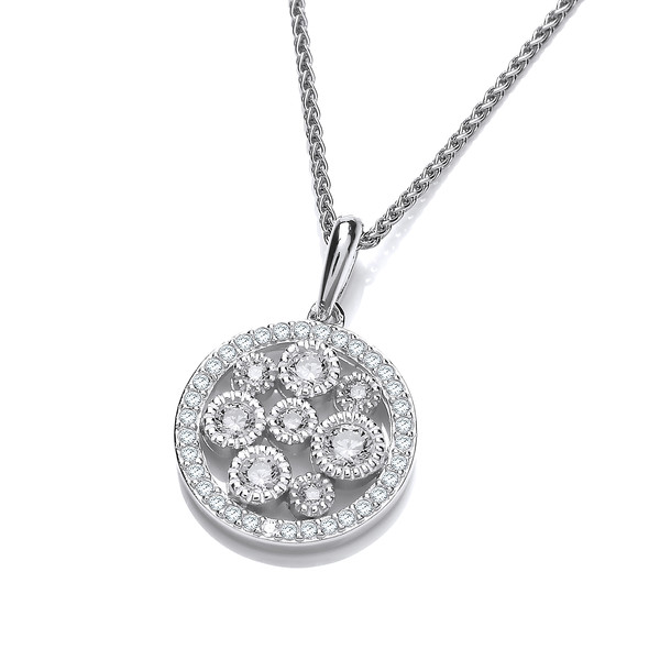 Silver & Cubic Zirconia Mini Galaxy Pendant without Chain