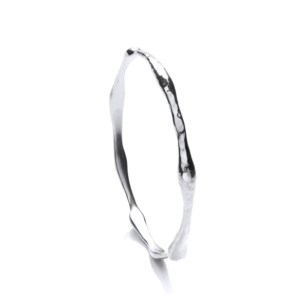 Textured Sterling Silver Bangle