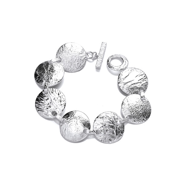 Silver Organic Circles Bracelet