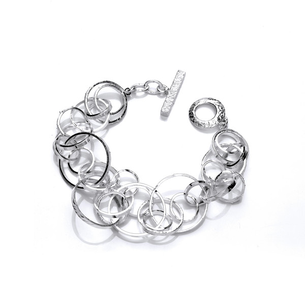 Silver Circles Galore Bracelet