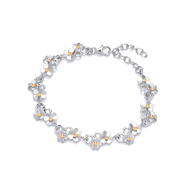 Silver Diddy Daisies Bracelet