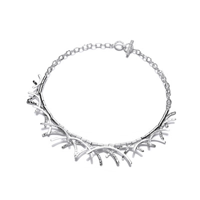 Silver Twigs Necklace