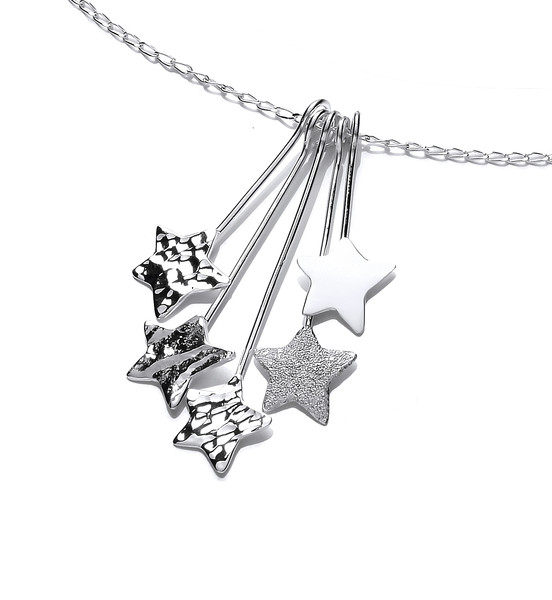 Silver Shooting Stars Necklace