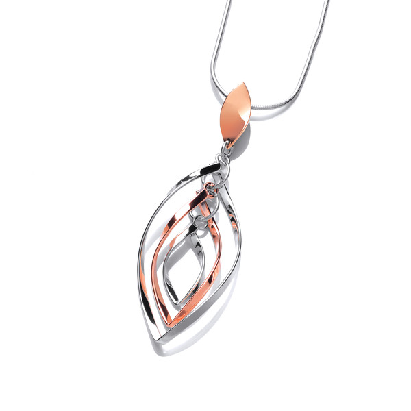 Silver and Copper Windchime Pendant without Chain