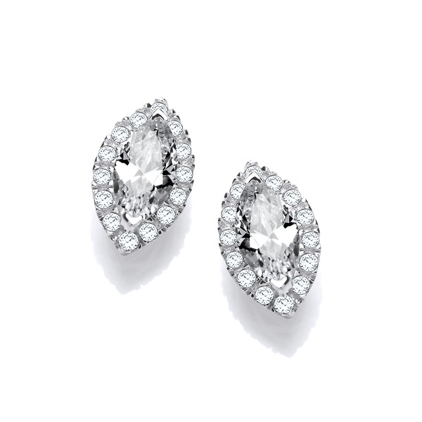 Marquise Cubic Zirconia Solitaire Earrings