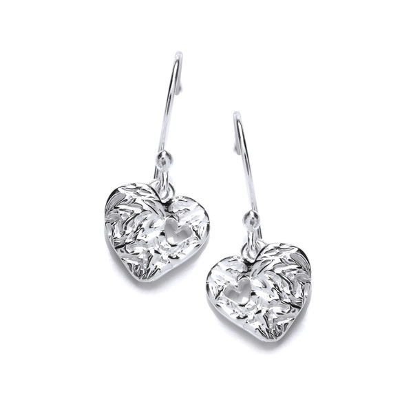 Heart to Heart Silver Earrings