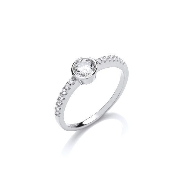 Sweet Sparkly Solitaire Ring