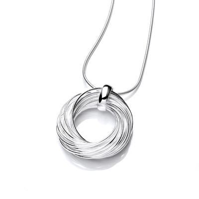 Sterling Silver Willow Wreath Pendant