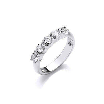 Silver and CZ 'Here to Eternity' Ring