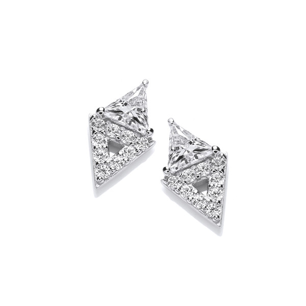 Double Diamond CZ Earrings