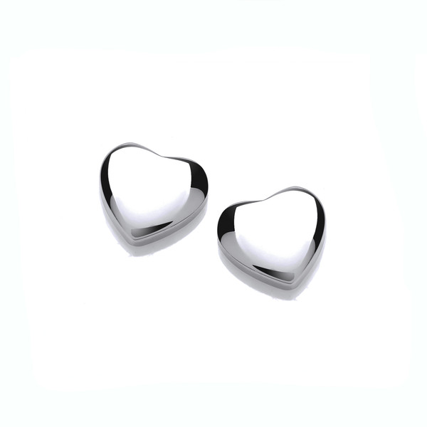 Teeny Tiny Silver Heart Earrings