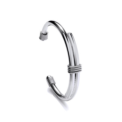 Sterling Silver Tied Cuff Bangle
