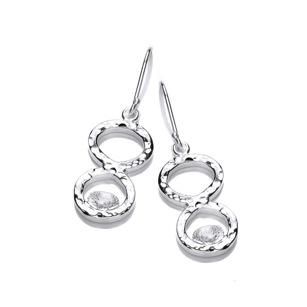Hammered Silver Rings Earrings