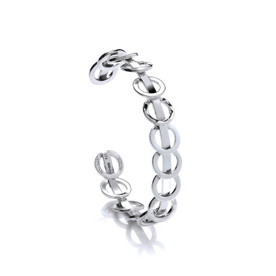 Silver Rings upon Rings Cuff bangle