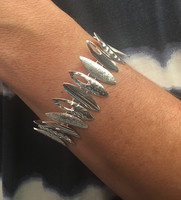 Silver Ink Quills Bracelet
