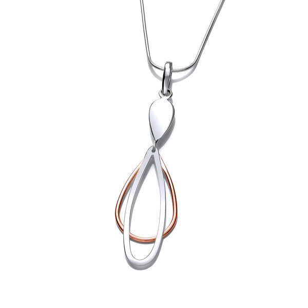 Sterling Silver and Copper Ballerina Pendant without Chain