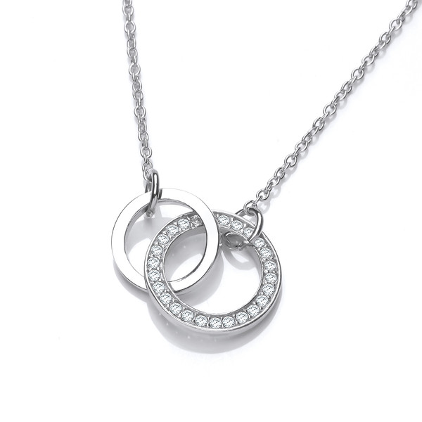SIlver and CZ Eternal Love Necklace