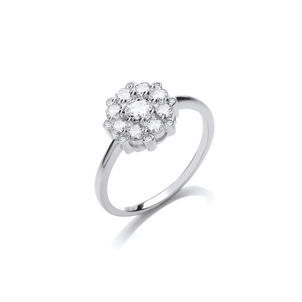 Silver & Cubic Zirconia Forget Me Not Ring