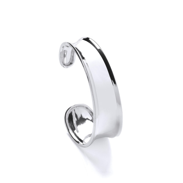 Sterling Silver Tapered Cuff Bangle