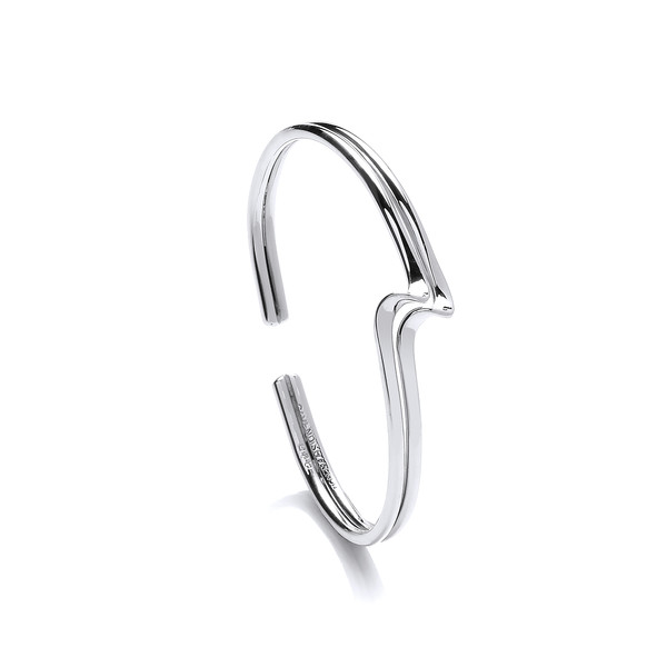 Sterling Silver Double Twist Bangle