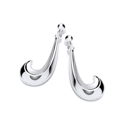 Silver Riddle Drop Earrings