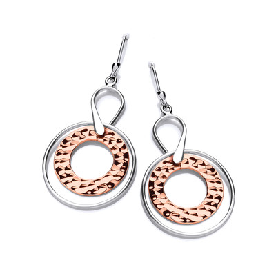 Sterling Silver and Copper Astral Earrings