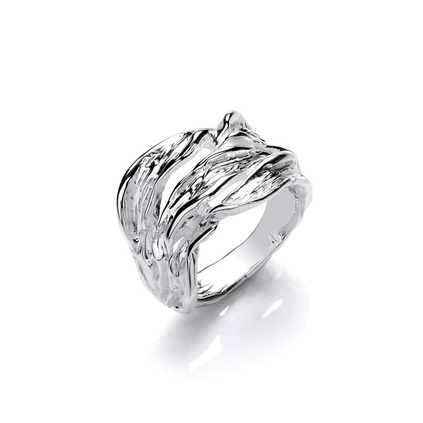 Silver Gentle Waves Ring