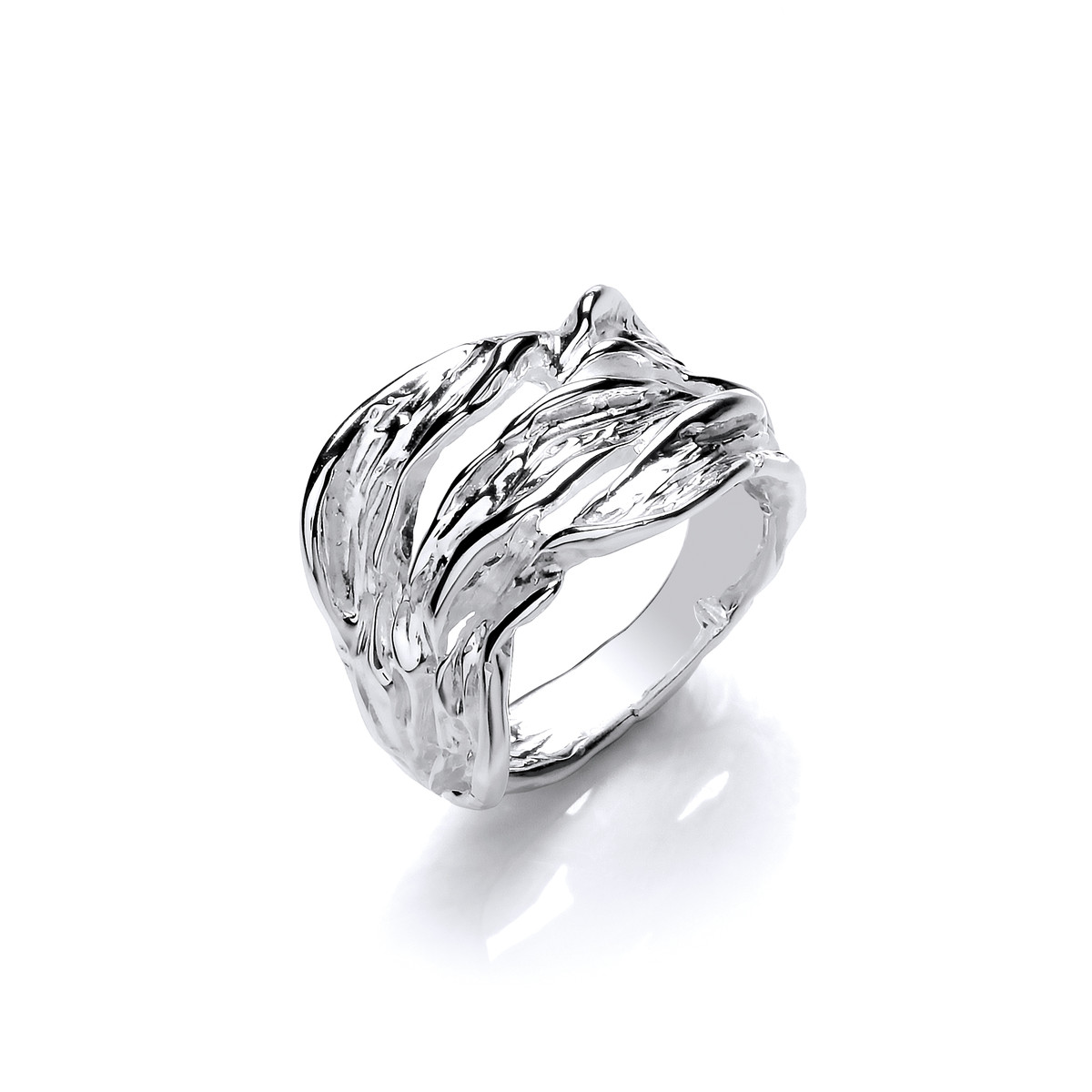 Silver Gentle Waves Ring - Cavendish French