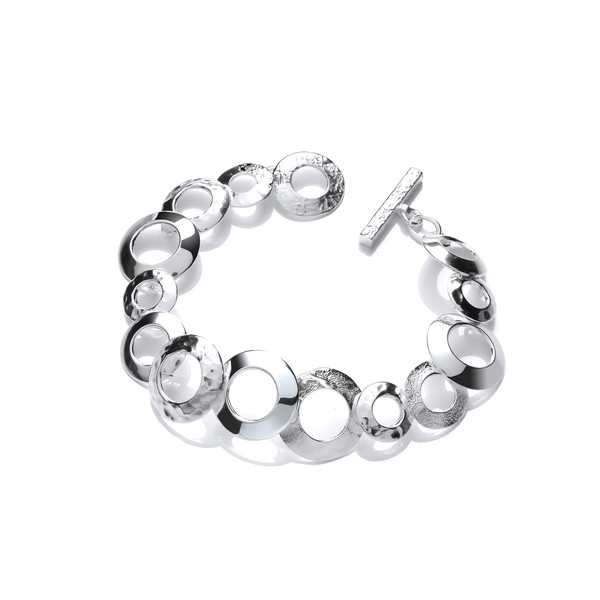 Silver Open Circles Bracelet