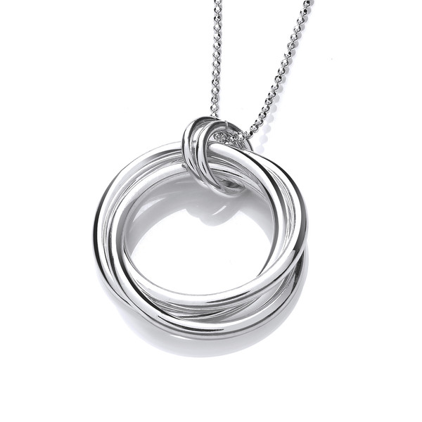 Silver Multi Ring Pendant without Chain
